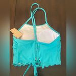 Maurice's New NWT Indigo Sky  Teal Neck Tie Halter Swim Top‎ Size Large Photo 1