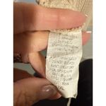 Cream floral waffle knit mixed media Lace Sheer boho long sleeve‎ blouse Size M Photo 3