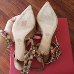 Valentino Tan Chic Old Money Edgy Feminine Luxury Iconic Studded Heels Size 37.5 Brown Photo 4