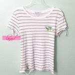Wildfox NEW Triceratops Stellar Stripe Crew Dinosaur Distressed Destroyed Top XS Photo 4