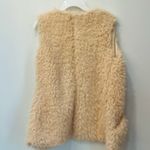 oBoutique Tan Faux Fur Long Open Vest Women's Size small Photo 2