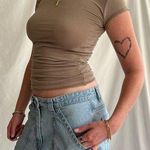 Splash Brown Stretchy Baby Tee - Size S Photo 0