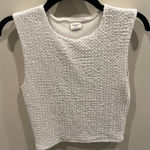 Abercrombie & Fitch White Textured Tank Top Size Medium Photo 0