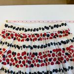 J.Crew berry print Pleated Skirt - Red, Blue, White, size 8P Photo 3