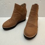 Eileen Fisher 7.5 Clapton Boots Brown Leather Wedge Bootie Back Zip $280 MSRP Photo 10