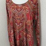 Soft Surroundings  Paisley Design Pullover‎ Sweater  sz Xl Photo 0