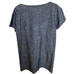 Eileen Fisher Eileen‎ Fisher Linen Dress Short Sleeve Pockets Casual Blue Size S Photo 3