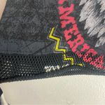 Affliction  Women’s Size Small Cropped Tank Top Eagle Graphic Mesh Hem Black Y2K Photo 4