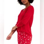 Charter Club  Women's Long Sleeve Soft Knit Pajama Set,Candy Red Diamond M-NWT Photo 3