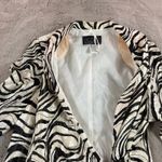 Alex Evenings ALEX‎ EVENINGS Women Zebra Party Blazer Jacket L Wrap Lined Blouse Shawl Collar Photo 1
