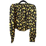 For Love & Lemons ‎ Elisa Marigold Pleated Blouse Sz XS Photo 4