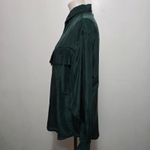 Vintage CROQUET 90s Dark Green Silk Fringe Western Button Up Shirt M Cowgirl Size M Photo 2