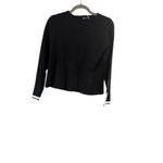 PRETTYGARDEN Women's  Black Long Sleeve Tee with White Cuffs S Photo 6