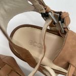 Ecco  Sandals Size 38 (US Size 7-7.5) Nubuck Leather Touch 25 Hooded Wedge Comfy Photo 3