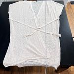 Torrid Ivory White Crochet Tie Waist Longline Duster Short Sleeve Sweater 3X 4X Photo 7
