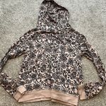 Aeropostale Women's Size XS Floral Print Hoodie - Pink and Black Photo 2