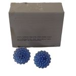 Vtg Avon Earrings Molded Plastic Cluster Summer Berries Blueberry Stud Pierced Photo 2