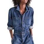 Lucky Brand Workwear Valeport Denim Trucker Drawstring Dress XS Photo 0