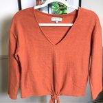 Madewell  Texture & Thread Orange V-Neck Sweater Photo 0