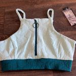Palm Leave Hyper Reality Knit SportsBra Green Photo 0