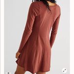 Free People New  Miles Of Mini Dress‎ Cherry Cola Photo 2