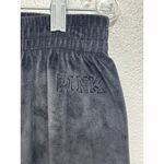 Victoria's Secret  PINK Crushed Velvet Velour Joggers XS BLACK soft Athleisure Photo 2