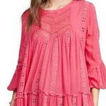 Free People  Women's Sweetest Dream Tunic Pink Long Sleeve Boho Size Small‎ Photo 0