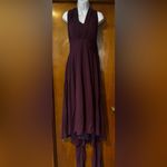 Woman’s Elegant Convertible Chiffon Plum Dress Size 10 Purple Photo 1