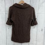 88th & Madison MEDIUM Brown Cable Knit Sweater Sweatshirt Short Roll Photo 1