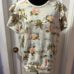 LC Lauren Conrad Tropical Print Short Sleeve Top in 2X Photo 0