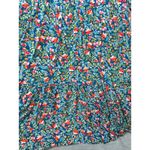 Natural Life Dress M Floral Tiered Midi Blue Pink Long Sleeve Boho Babydoll Photo 6