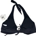 Gibson Latimer NEW Black Embroidered Halter Neck Bikini Swim Top size XS Photo 3