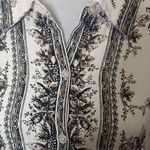 Max Studio Black And White Floral Button Up Shirt Size XL Photo 2