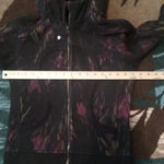 Lululemon scuba black n pink flower full zip jacket size 6 Photo 6