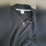 PINK - Victoria's Secret Pink Victoria’s Secret Gray & Black 1/4 zip pullover size Large Photo 6