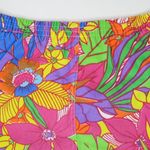 Vintage 90s Pierre Bonee Tropical Floral Swim Shorts Orange Photo 6
