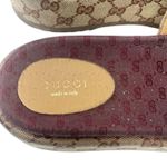 Gucci Angelina GG Canvas Monogram Print Platform Slides Brown Size 38.5 Photo 5