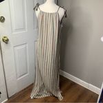 ZARA  striped metallic‎ slit maxi dress size small Photo 2