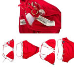 Y2K 4PC. TATTOO BUTTERFLY DRESS SUIT TOPS M/L Red Size M Photo 2