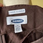 Vintage Y2K Old Navy 100% Linen Brown Maxi Slip Dress Size 10 Photo 7