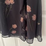 Madewell  Black Floral Wrap Tie Dress in Women’s Size Medium Photo 5