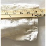 Esley  Cream Cotton Lace Sheer 3/4 Sleeve Feminine Summer Pullover Top Blouse L Photo 7