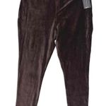 Avenue NWT Women's Your Fit Plus Size Brown Ribbed Velour Leggings Size 26/28 Photo 0