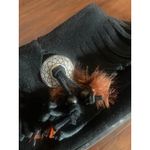 Minnetonka Concho Suede Fringe Moccasin Ankle Boot Black 10 SOUTHWESTERN Shoes Photo 3