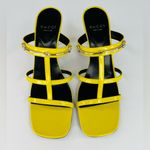 Gucci Lime Yellow Glossy Leather Horsebit Heel Mule Sandals Size EU 38.5 Photo 5