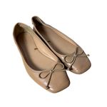 EXPRESS  Women’s Square Toe Ballet Flats in Tan Size 7 Photo 0