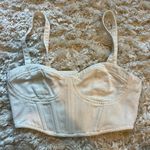 PacSun LA Hearts White Denim Corset Bra Photo 0