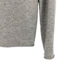 J.Crew 100% Cashmere Sweater Gray V Neck Rolled Hem Italian Yarn Large Soft Luxe Photo 1
