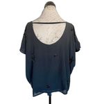 Chaser  Womens Blouse Sz XS Boxy Star Beaded Sequins Baddie Witchy Gothic Vampy Photo 3