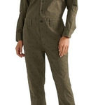 Current/Elliott  The Crew‎ Coverall Polkadot Jumpsuit Boilersuit Army Green M / 2 Photo 0